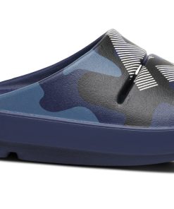 FJ X OOFOS Women's OOahh Sport Slide Sandal - Navy Camo